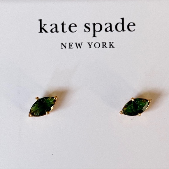 New Kate Spade Signature Solitaire Stud Earrings - Picture 7 of 11